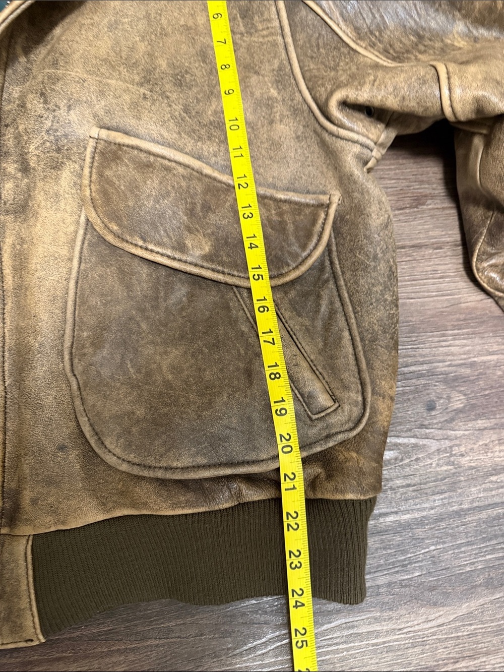Wear Me Out Vintage Leather Aviator Bomber Jacket 46 - Picture 6 of 7